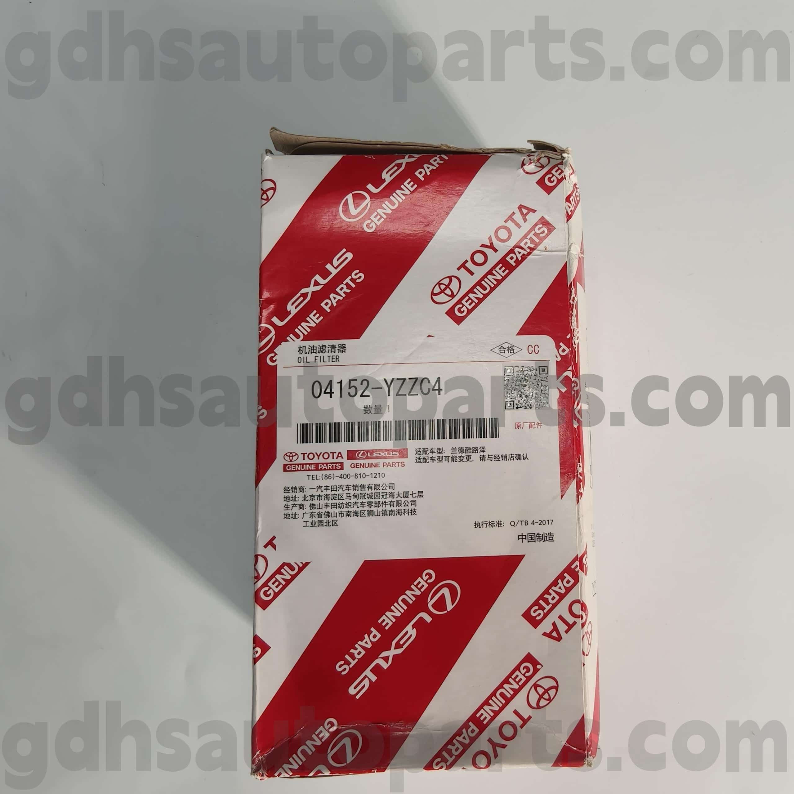 04152-YZZC4 Toyota Genuine Parts Oil Filtro para Toyota