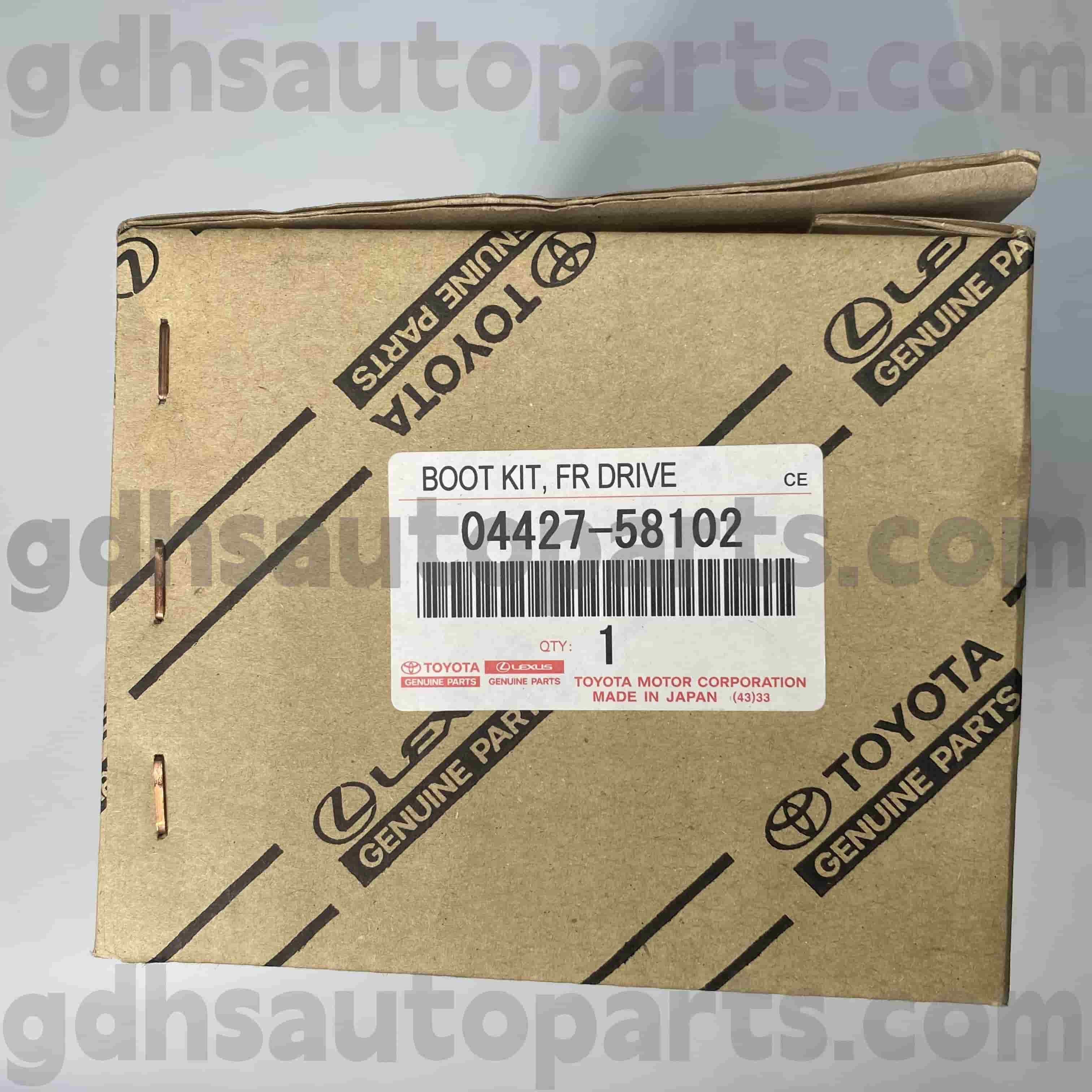 04427-58102 Toyota Genuine Parts Front Passenger-late CV Boot para chassi alfard no. AYH30
