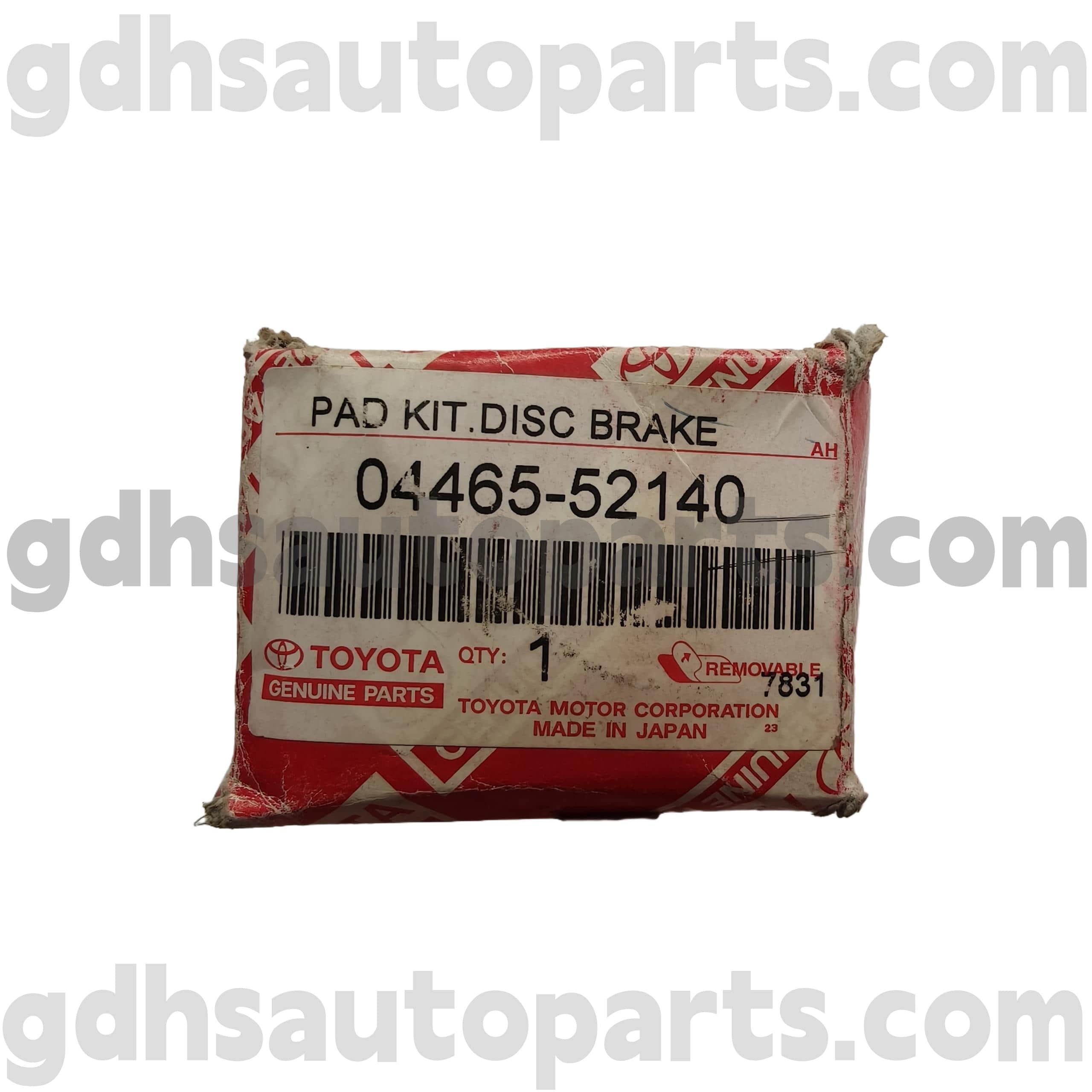 04456-52140 Toyota Peças genuínas PATS FRENTE FRENTE PARA O CHASSIS NO. AXP41 DLX