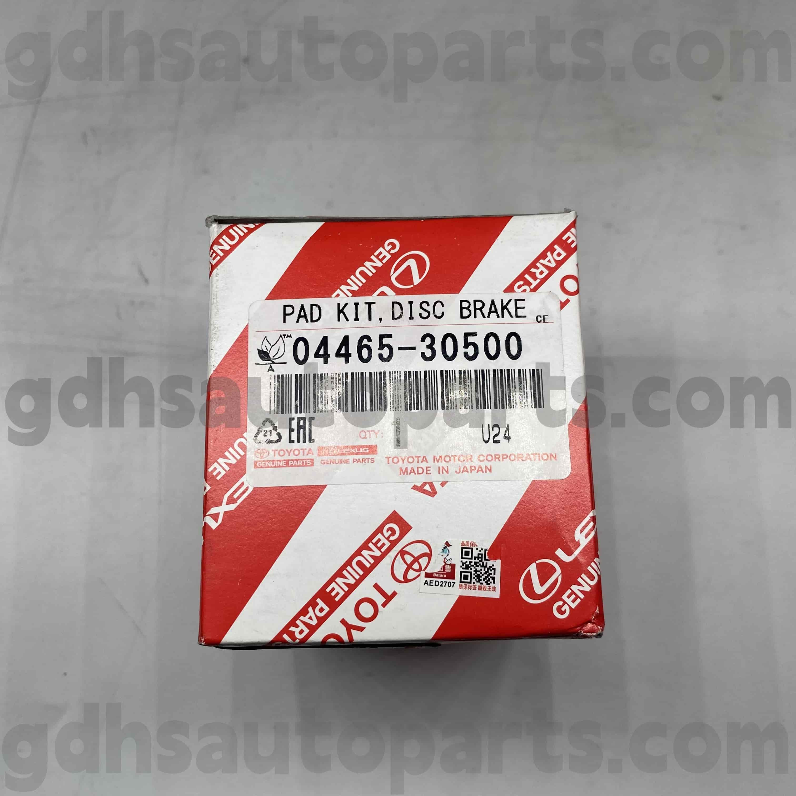 04465-30500 Toyota Peças genuínas pastilhas de freio dianteiro para Lexus IS250C/350C, chassi da série GS no. GRS190