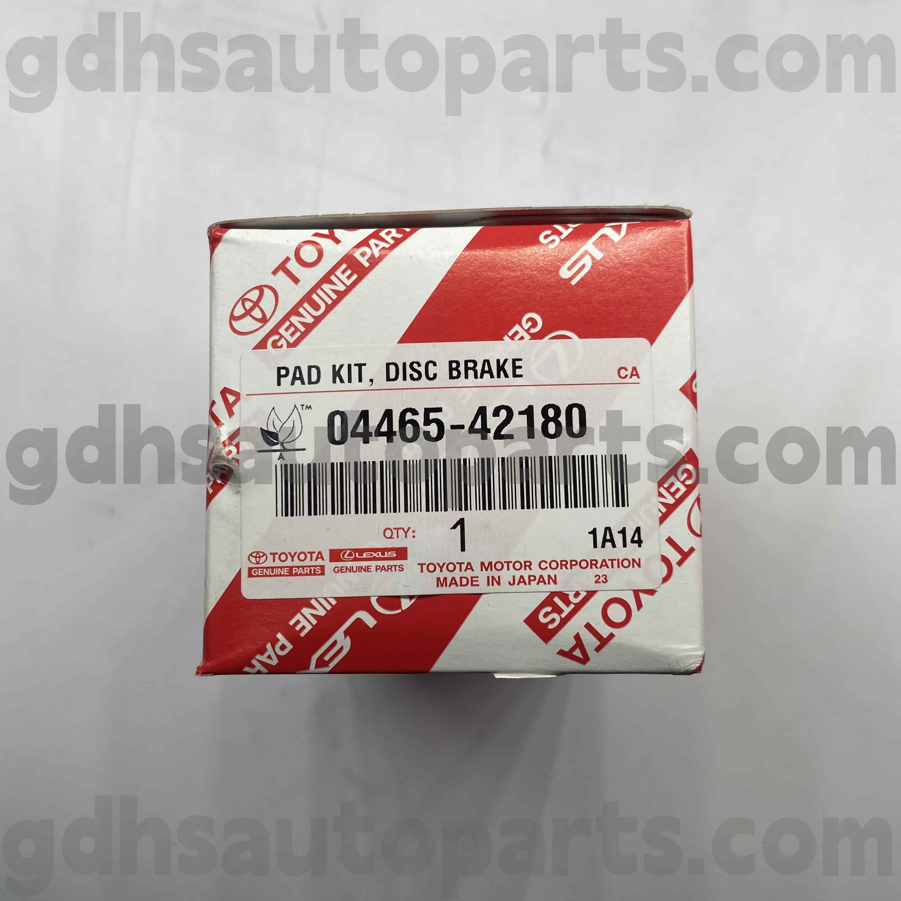 04465-42180 Toyota Peças genuínas pastilhas de freio dianteiro para Harrier/Hybrid, chassi Mirai no. ACA3# ZGR2# AS