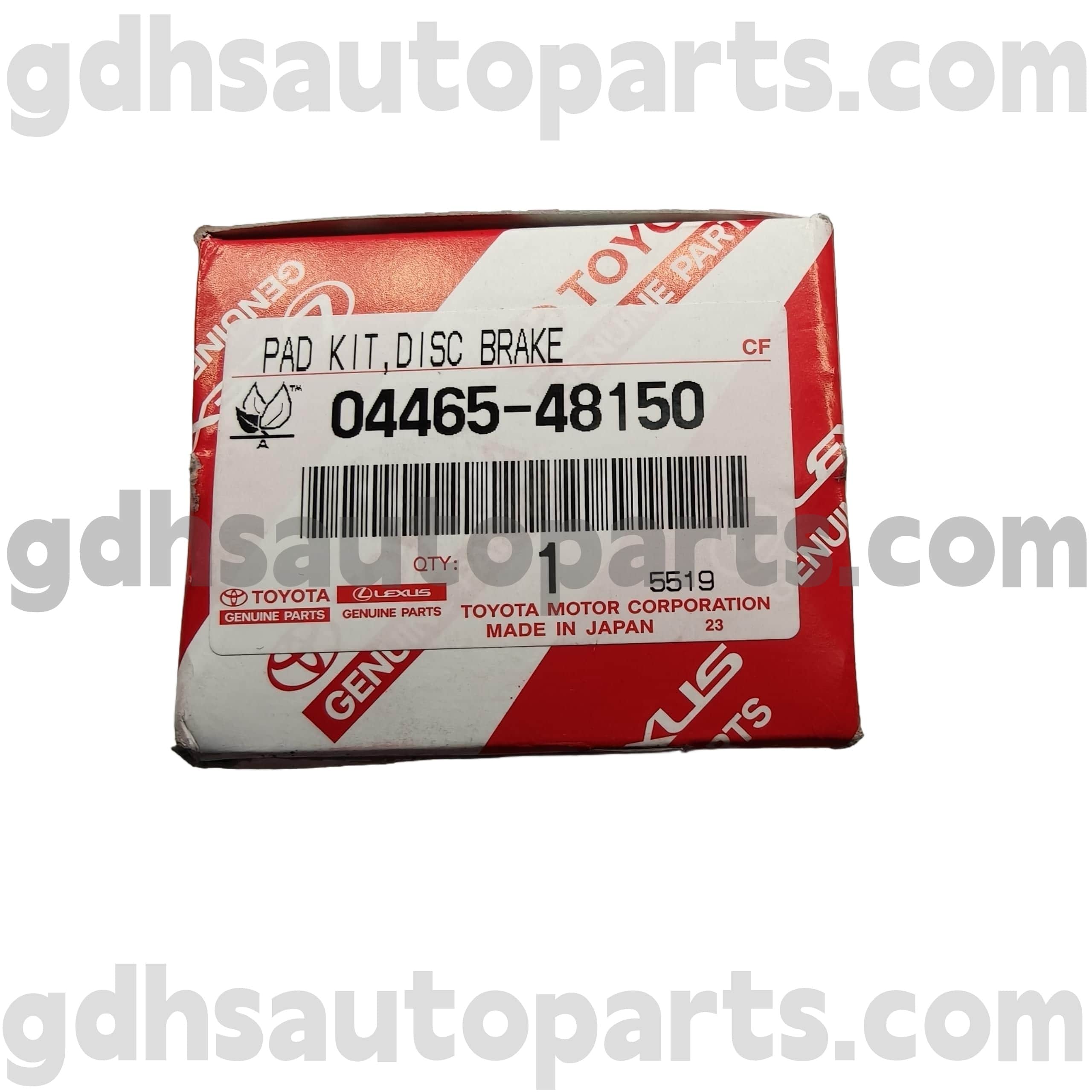 04465-48150 Toyota Peças genuínas pastilhas de freio dianteiro para híbrido/híbrido, chassi alfard no. AYH30