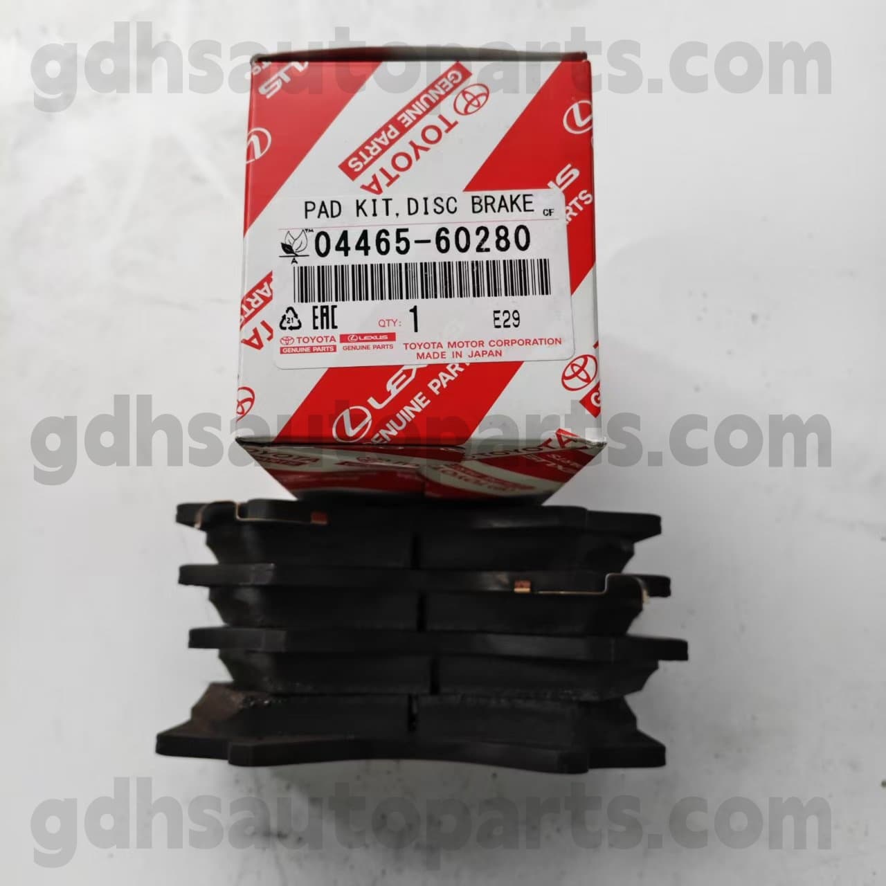 04465-60280 Toyota Peças genuínas PAT FRENTE PACOLA PARA CRIERD LAND 、 LX450D/460/570 CHASSIS NO. Uzj200