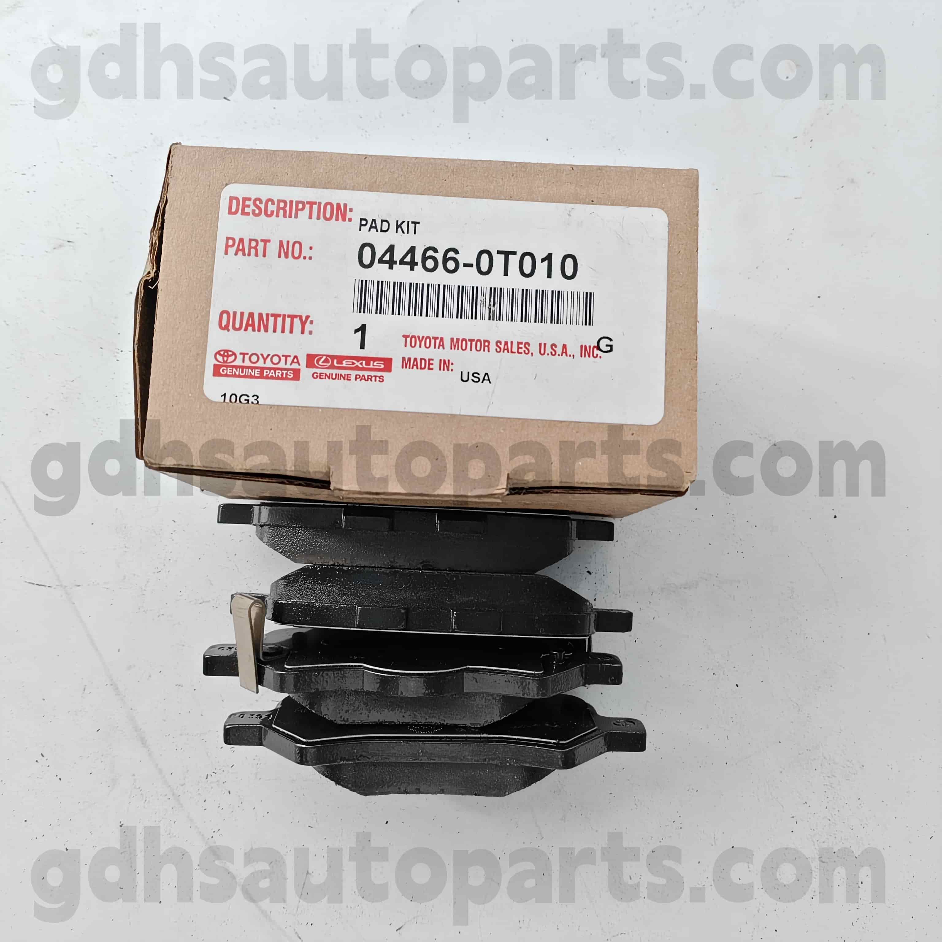 04466-0T010 Toyota Peças genuínas Papada de freio traseiro para o chassi de Venza no. AGV1#