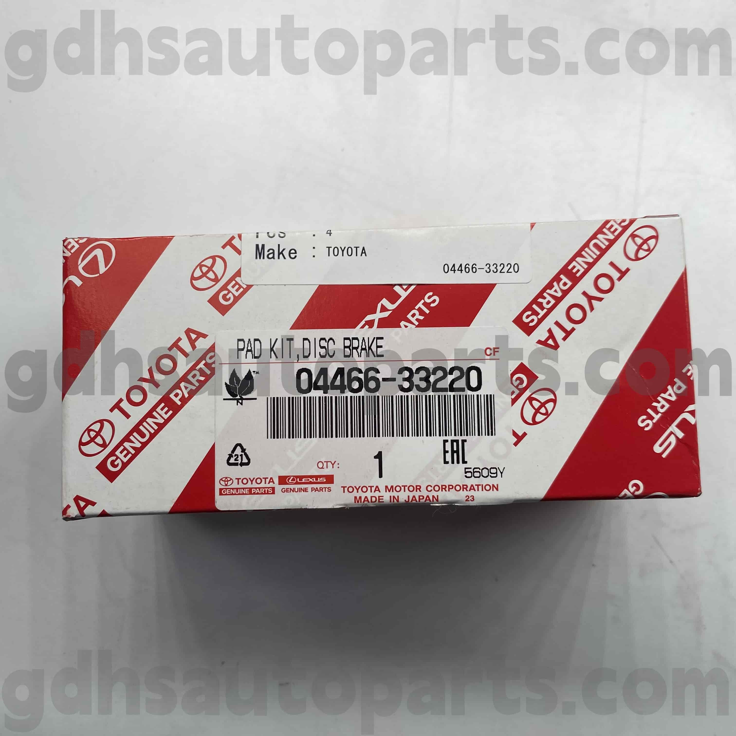 04466-33220 Toyota Peças genuínas pastilhas de freio traseiro para Camry/Hybrid, Lexus UX250H/200 Chassis no. AXVH70