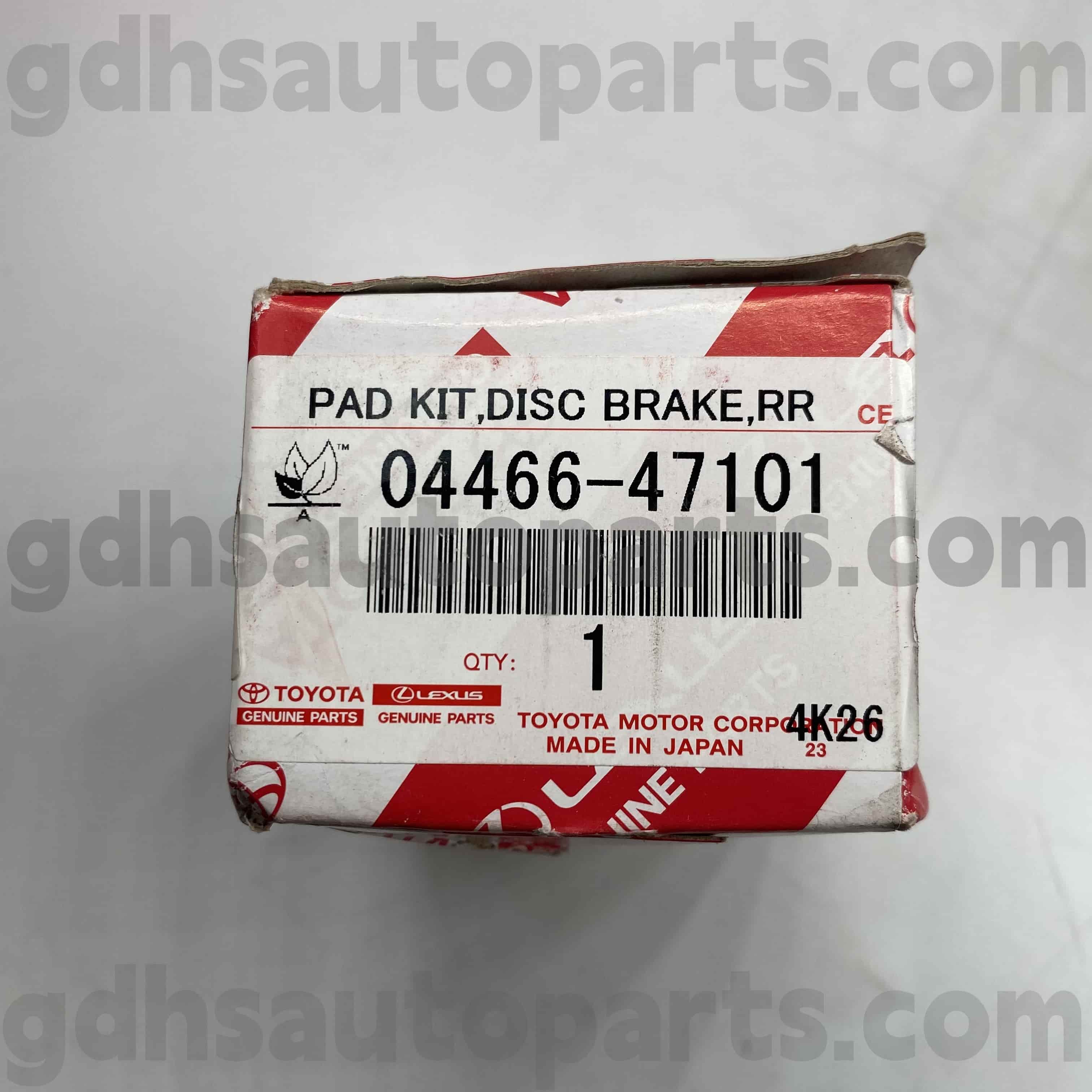 04466-47101 Toyota Peças genuínas pastilhas de freio traseiro para Corolla (China), Levin