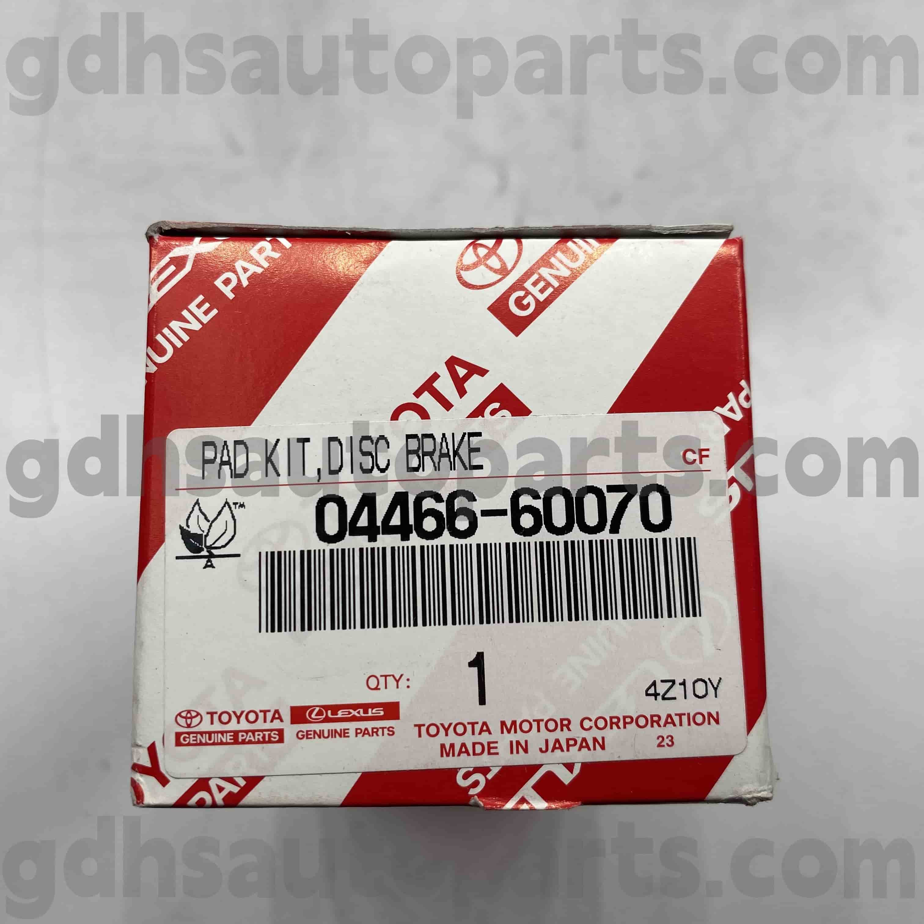 04466-60070 Toyota Peças genuínas pastilhas de freio traseiro para o Land Cruiser, chassi LX470 no. FZJ100 UZJ100