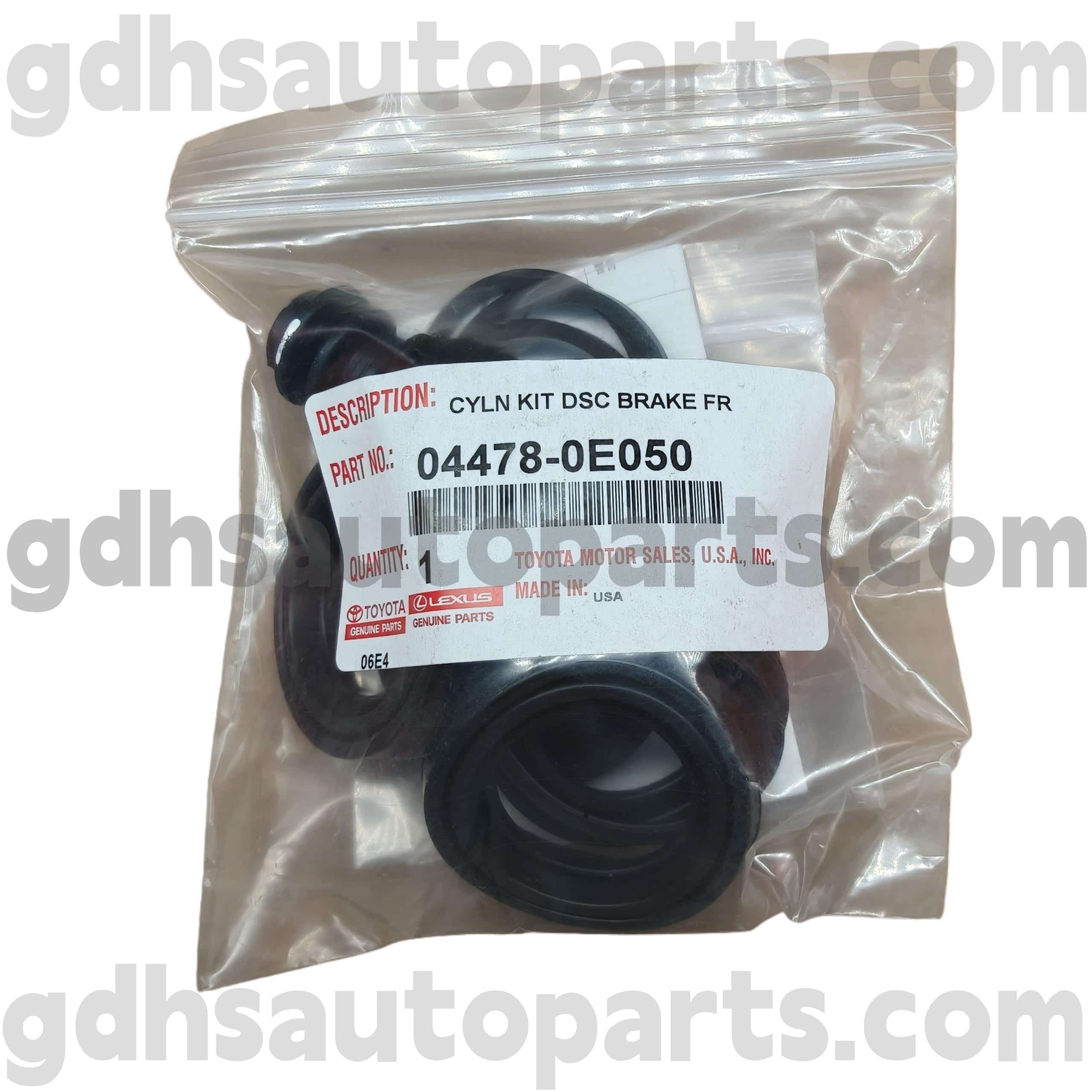 04478-0E050 Toyota Partes genuínas Kit de reparo do cilindro de freio dianteiro para Sienna, chassi Highlander (NAP) no. ASU50, GSU5#