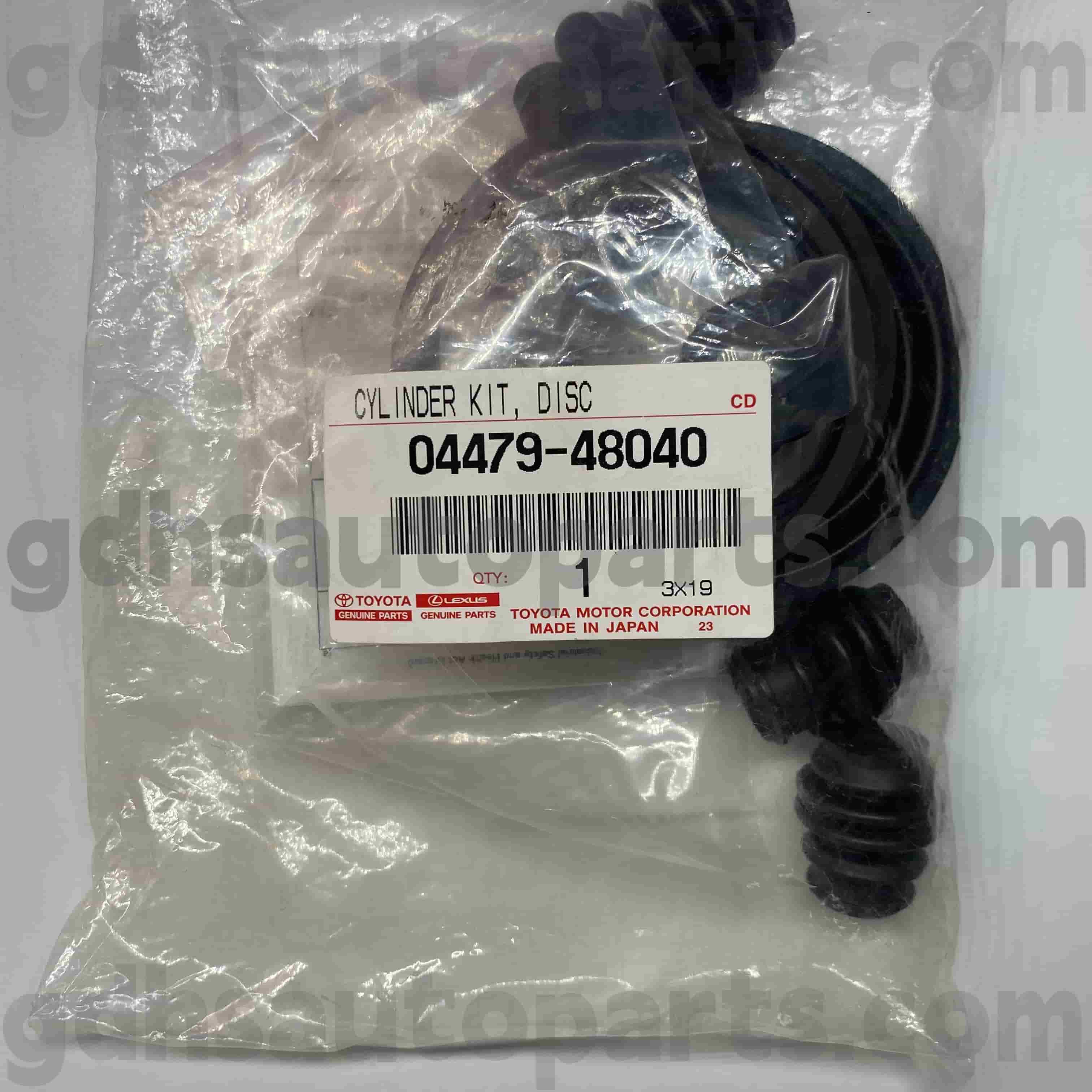 04479-48040 TOYOTA PECES Genuíno Kit de reparo do cilindro de freio dianteiro para Kluger HV, Harrier, Lexus RX300/330/350 Chassis no. MHU28