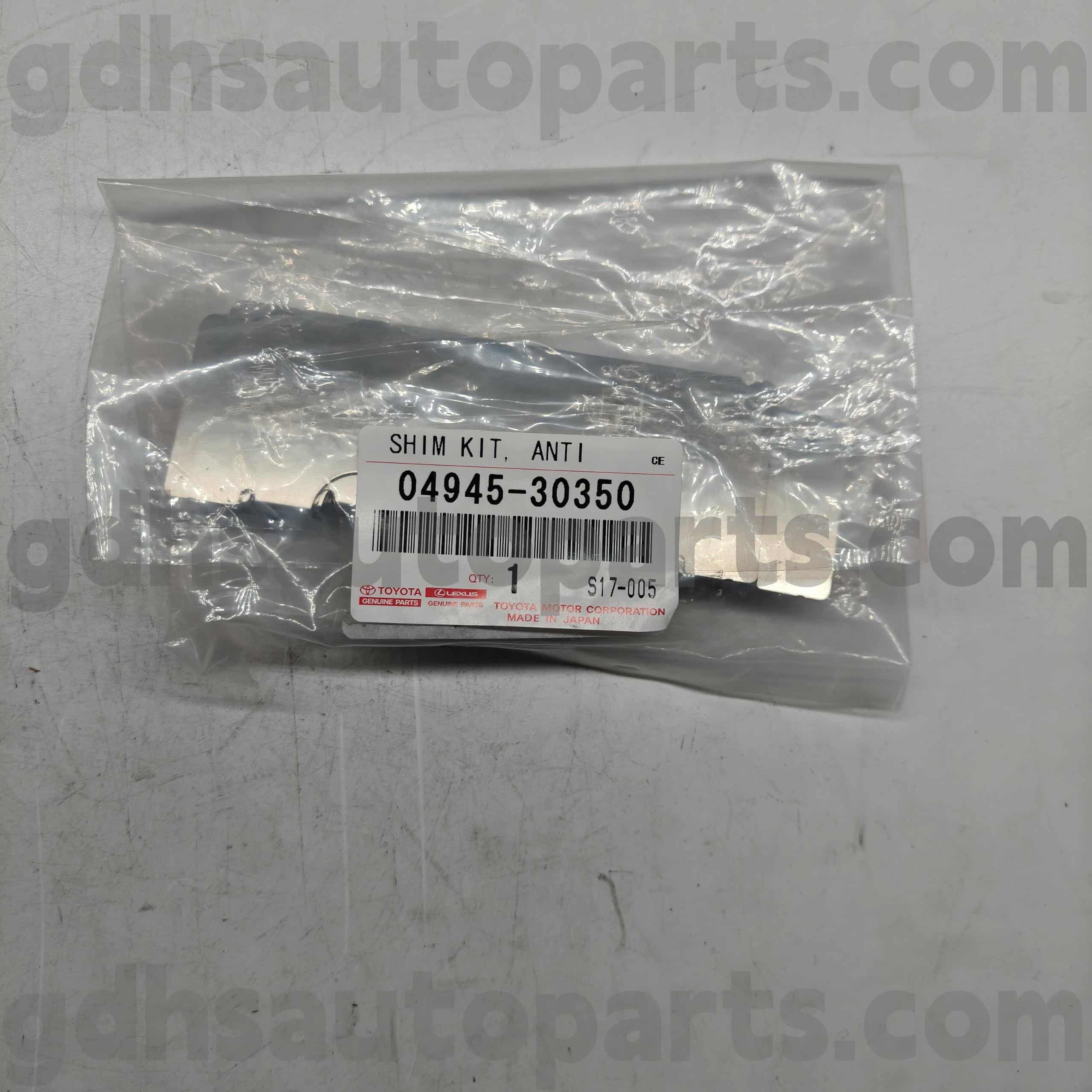 04945-30350 Toyota Genuine Parts Brake Sound Pads para Lexus IS250/350, RC350300H/200T, Chassis da série GS no. GSE22 GRS190 g