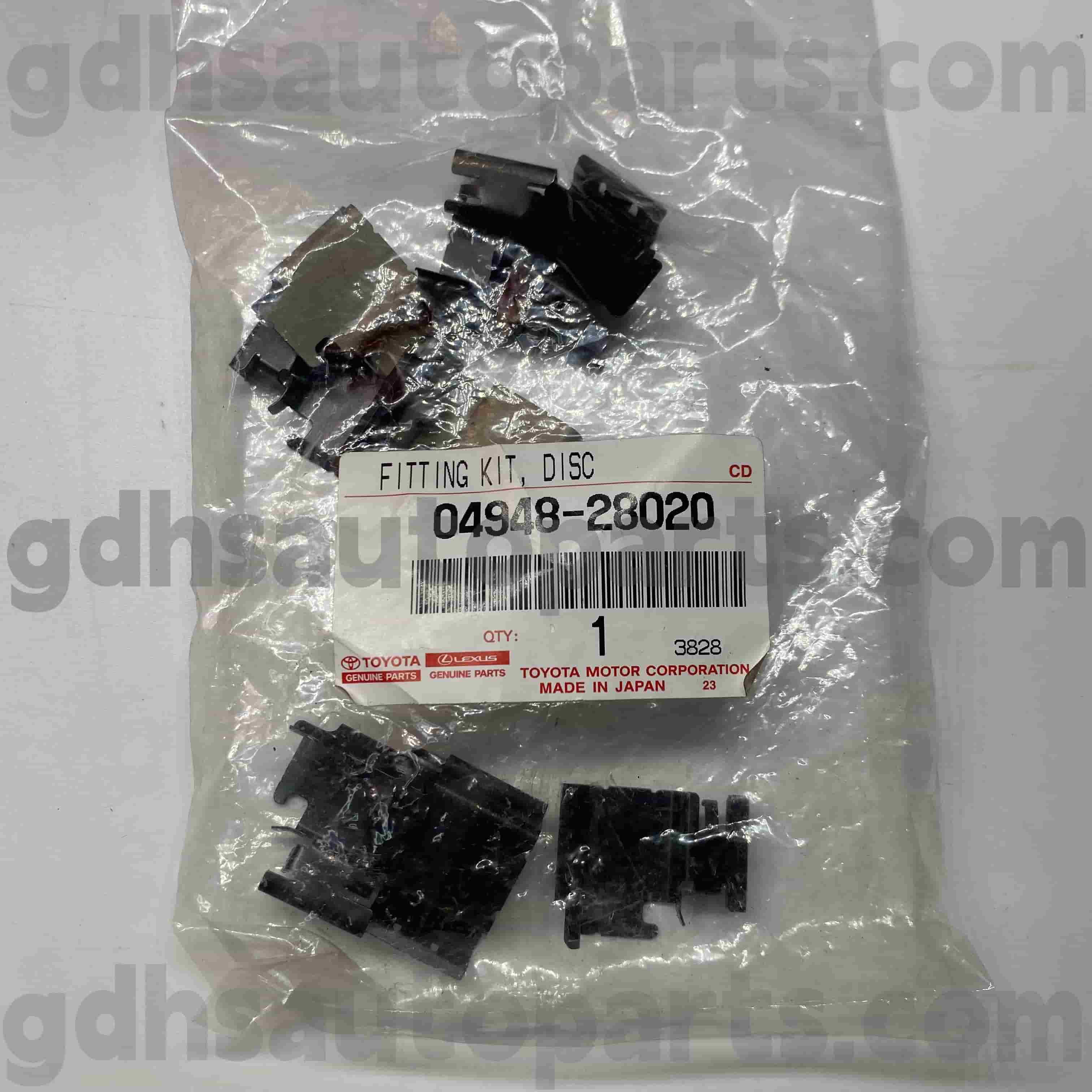 04948-28020 Toyota Genuine Parts Brake Pad Repair Kit para Previa, Alfard, Previa, Chassis Estima no. GGH20