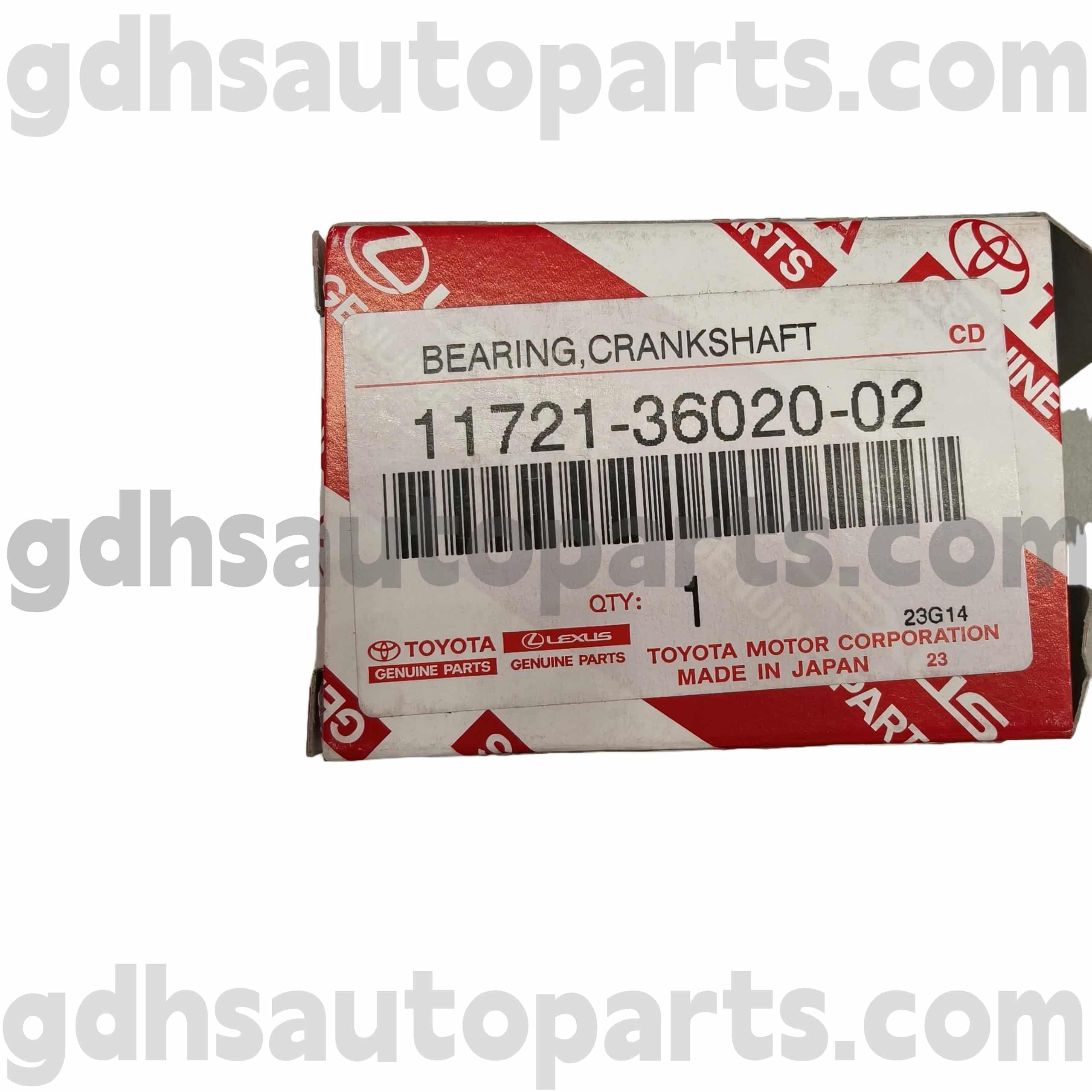11721-36020-02 Toyota Peças Genuínas Tampa do Rolamento do Virabrequim Shell para VENZA, CAMRY, LEXUS RX270/350/450H Chassis NO.ASU40