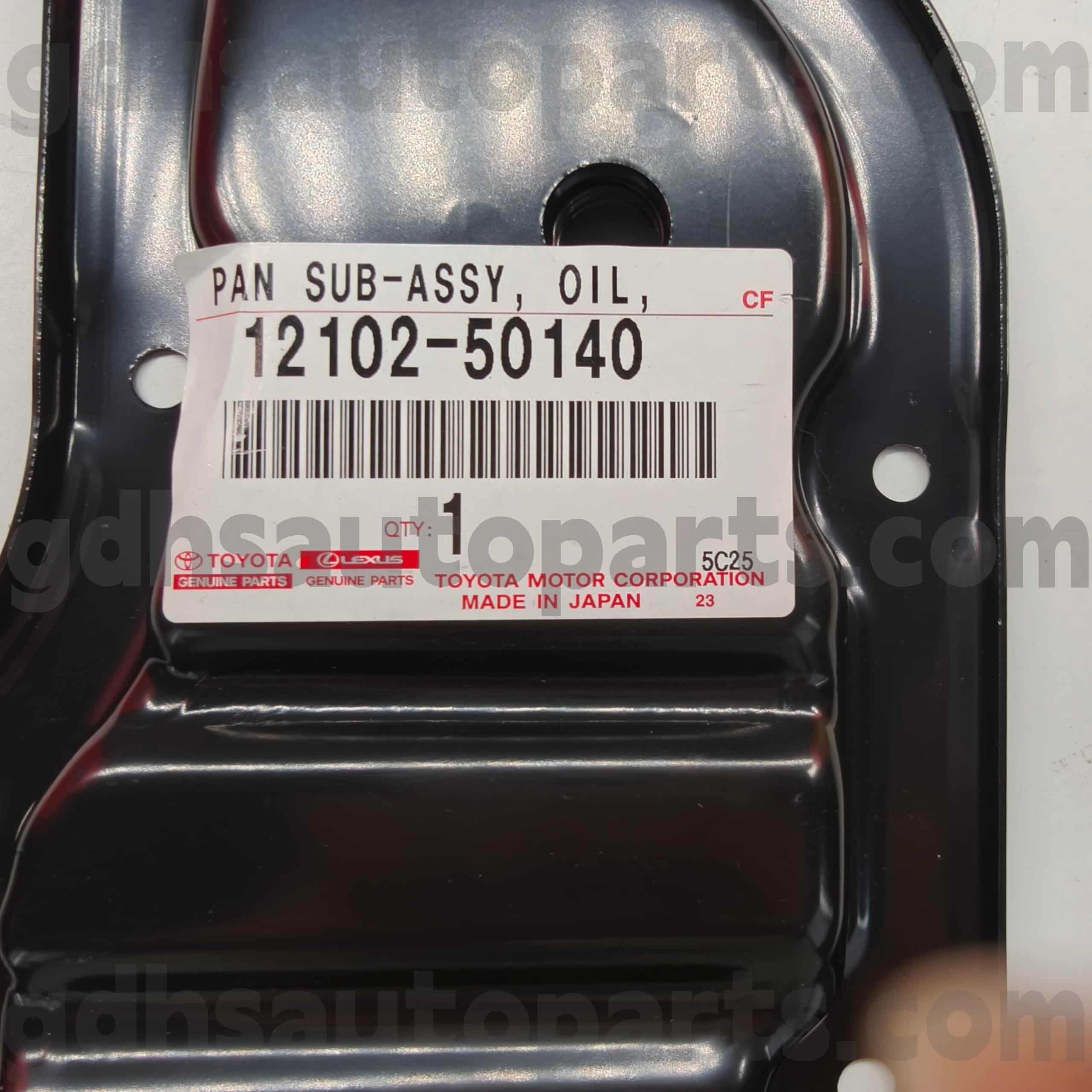 12102-50140 bandeja de óleo genuína das peças de Toyota para o chassi NO.2UZFE UZJ200 do LAND CRUISER