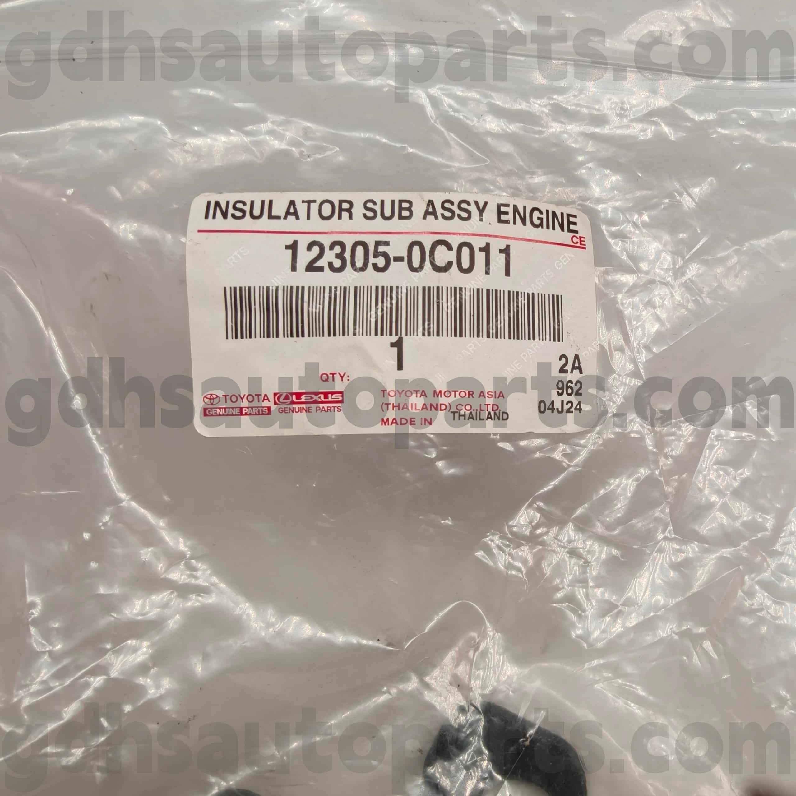 12305-0C011 Toyota peças genuínas montagem de motor direita para HILUX, chassi FORTUNER NO.TGN51