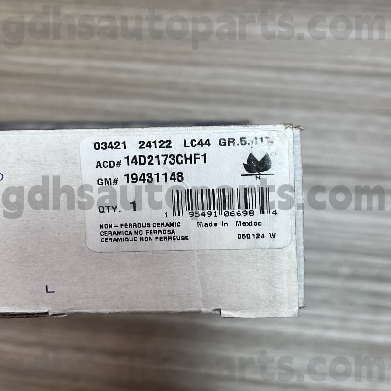 14D2173CHF1 ACDELCO PAT DE FREIO PARA ESCALADE OE NO. 19431148