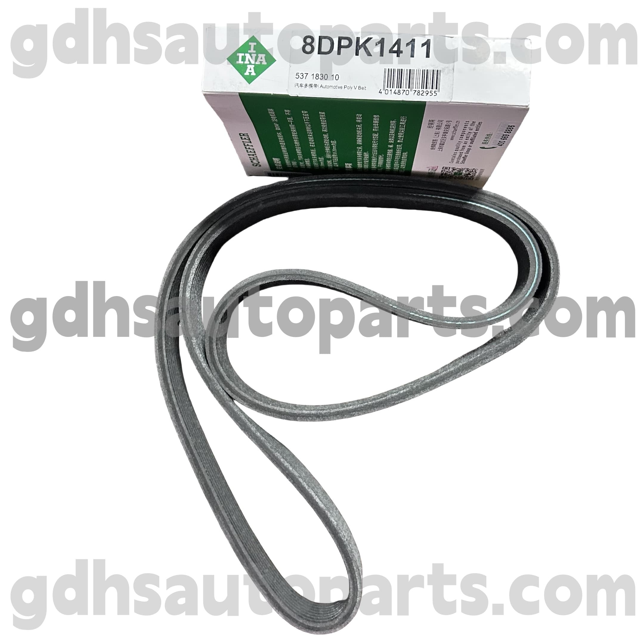 5371830100 Schaeffler Ina Supercharger Belt para Jaguar XJ, Jaguar XF, Jaguar XE, Jaguar XK, F-Type, F-Pace oe no. C2D39175