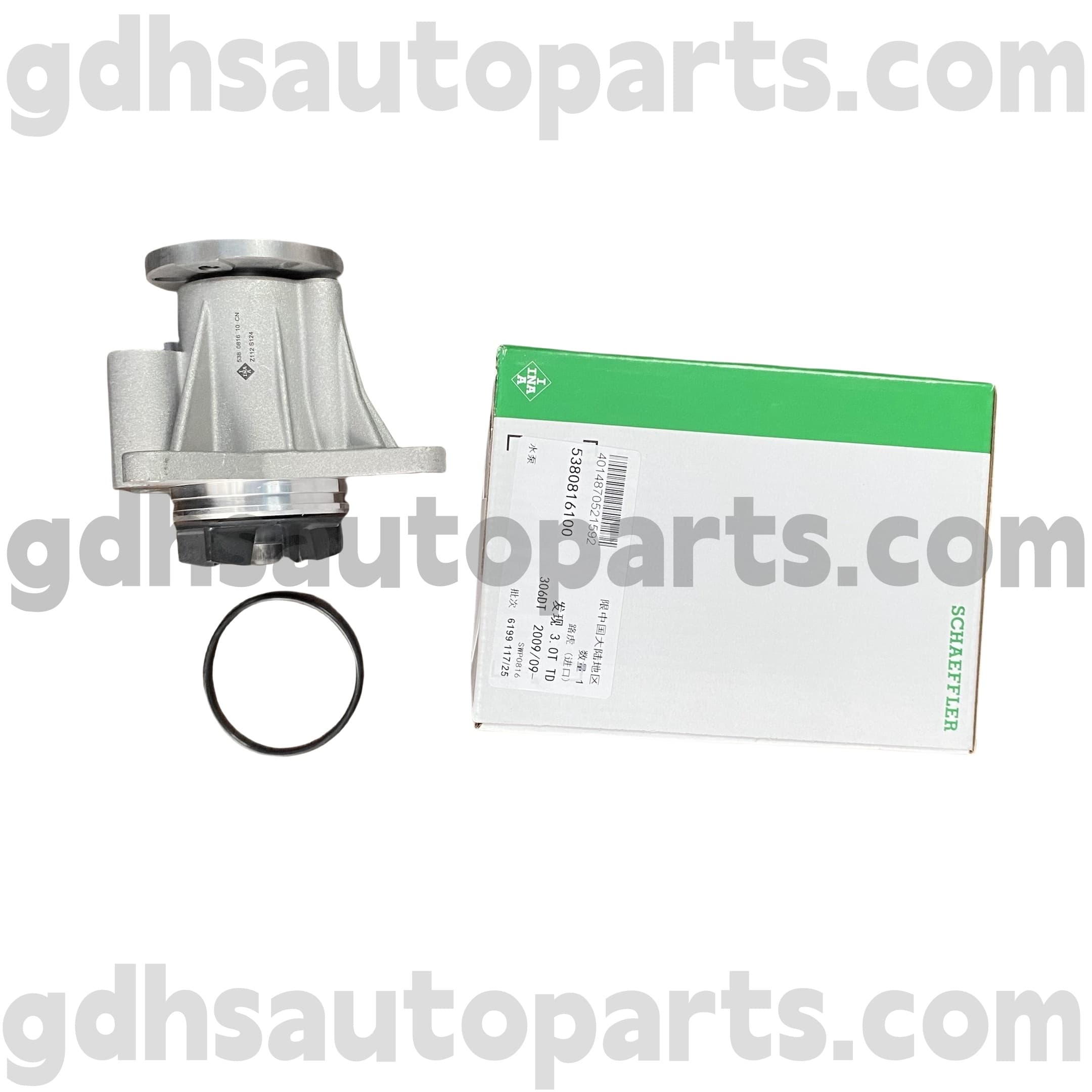 5380816100 Schaeffler Ina Bomba de água para Range Rover, Range Rover Sport, Land Rover Discovery 4 OE no. LR013164