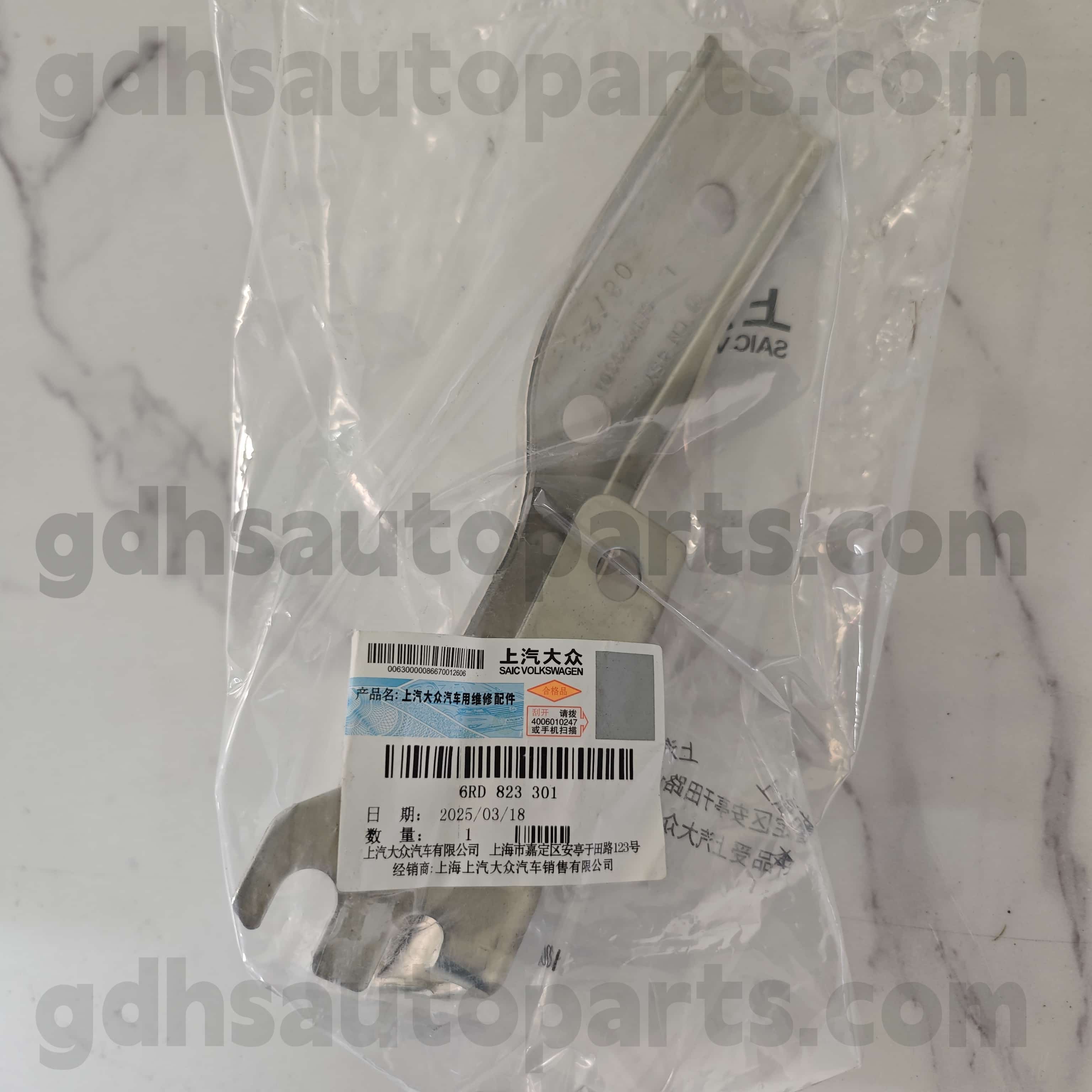 6rd 823 301 Volkswagen Peças genuínas Capuz esquerdo da dobradiça para Volkswagen Polo